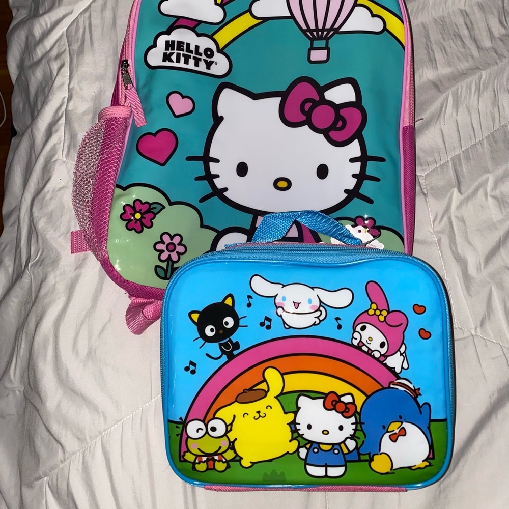 Hello kitty backpack plus lunch box